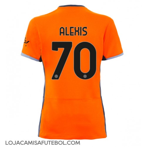 Camisa de Futebol Inter Milan Alexis Sanchez #70 Equipamento Alternativo Mulheres 2023-24 Manga Curta